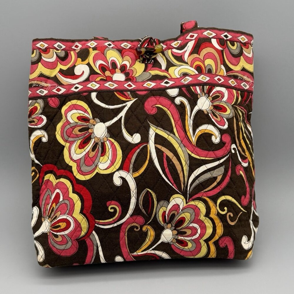 Vera Bradley Medium Tote Bag Handbag Puccini Pattern Purse 12"W x 12"H - Picture 3 of 10